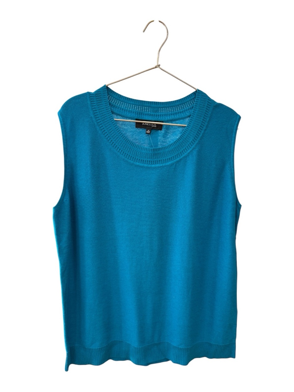 Jones & CO Size 1x Sleeveless Crewneck Knit Top. Brand New With Tags